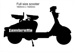 Large scooter silhouette wall image - wall sticker - 1800mm x 1020mm - 273 - Picture 1 of 2