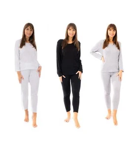 Confezione da 2 pantaloni termici da donna lunghi Janes caldo inverno base fondo termici - Foto 1 di 13
