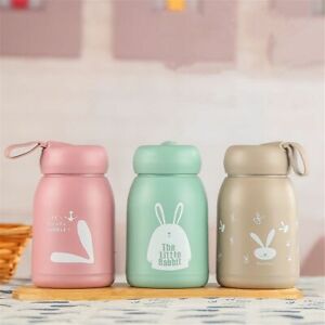 New Cute School Portable Thermal Bottle Glass Water Cup Cartoon Rabbit