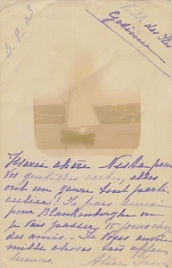 Postcard Saling Boat Belgium 1903. Undivided Back. Posted to Brisbane Australia - Picture 1 of 2
