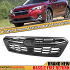 Black Textured Front Bumper Grille Chrome Trim For Subaru Crosstek 18-19+