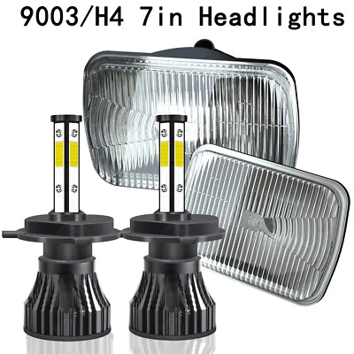 Par de faros LED 7x6" haz alto bajo para GMC C1500 C2500 C3500 1979-86 Foto 1 de 4