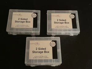 3 NEW 2 SIDED STORAGE BOXES. 16 TOTAL STORAGE SPACES STORAGE CONTAINER - Picture 1 of 1