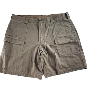 Duluth Trading Company Mens Size 40 Brown Cotton Cargo Shorts Canvas Pockets - Picture 1 of 10