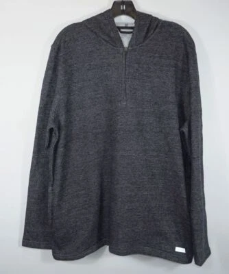 Sudadera Perry Ellis Portfolio Para Hombre Gris Con Capucha Cuarto Cremallera, XL Foto 1 de 3