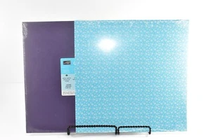 TEMPTING TURQUIOSE DOUBLE SIDED PAPER & ELEGANT EGGPLANT CARDSTOCK 12" X 12" - Picture 1 of 4
