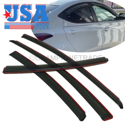US IN-CHANNEL Window Visors Sun Shade Rain Guards for Hyundai Elantra 2011-2016 Foto 1 de 4