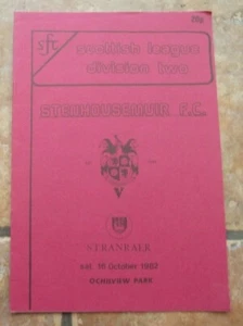 1982-83 (Oct) Stenhousemuir v Stranraer - Scottish Division Two - Picture 1 of 2
