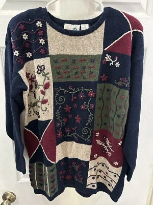 Paul Harris Design Floral Sweater Sz M - Image 1 of 4