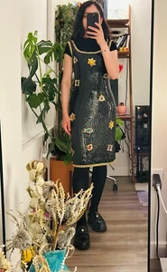 Vintage Bejeweled 80s Victor Costa Tank Dress - Picture 1 of 5