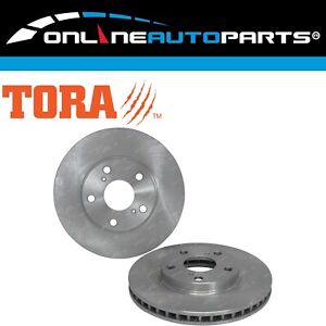 2 Front Disc Brake Rotors for Toyota Avensis Verso ACM20 ACM21 2001-2010
