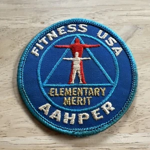NOS Fitness USA AAHPERD Elementary National Education Association Round Patch - Picture 1 of 5