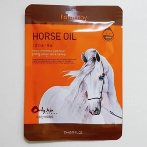 Paquete de sábanas de máscara facial cosmética para granja cuidado facial de la piel facial aceite de caballo K-Beauty - Imagen 1 de 6