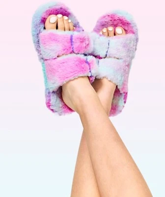 Sugar & Jade Tween Girls Tie Dye Double Buckle Slippers - Moonlight 4-5 - Image 1 of 4