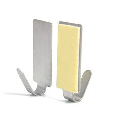 NEW 6PCS Adhesive Kitchen Wall Door Stainless Steel Stick Holder Hook Hanger YK