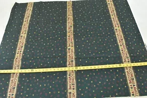 35" Long, "Welcome" Stripes & Birdhouses on Dark-Green Cotton, Benartex, P5145 - Picture 1 of 7