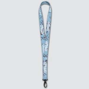 WANDERLUST LANYARD FOS901051 OAKLEY LANYARDS THREE LINES PALMS LIGHT BLUE MEN - Picture 1 of 2