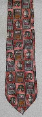 ESTRUCTURA BINOCULARES LINTERNAS MATRÍCULAS SEDA CORBATA 57” X 3 3/4” EE. UU. *A18 Foto 1 de 4