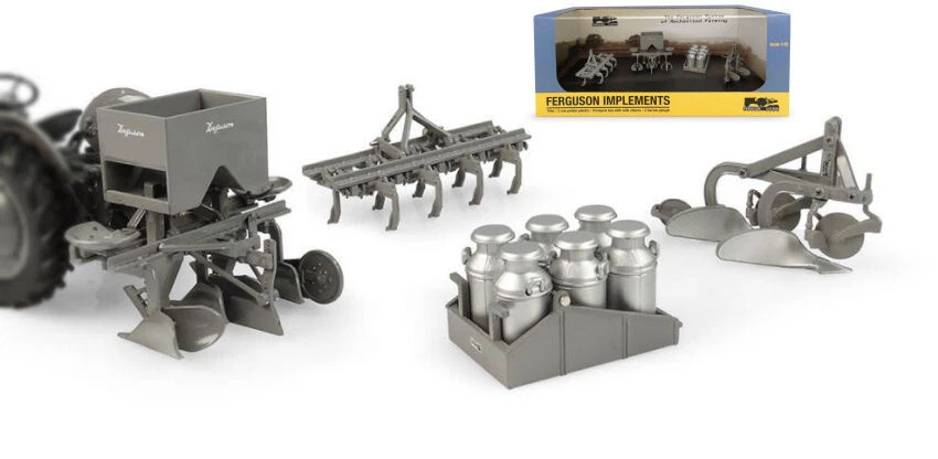 Modellino mezzi agricoli trattore SET 4 ACCESSORI ARATRO ERPICE 1:32 diecast - Immagine 1 di 1