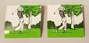 Vintage Golf Tees Matchbook Set of 2 - Free Shipping! - Picture 1 of 3