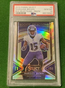 2019 Panini Select MARQUISE BROWN Silver RC Rookie PSA 10 Low Pop!!! 🔥 Ravens - Picture 1 of 1