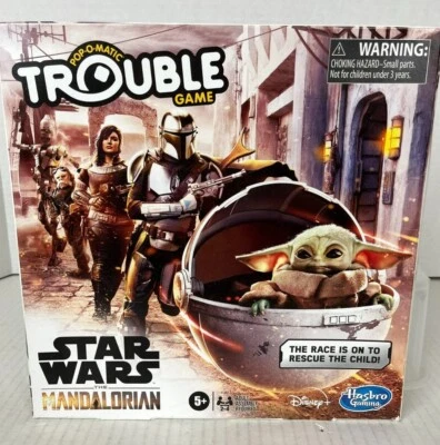 Baby Yoda TROUBLE Board Game NEW Disney Mandalorian Grogu Cara Dune Star Wars - Image 1 of 4