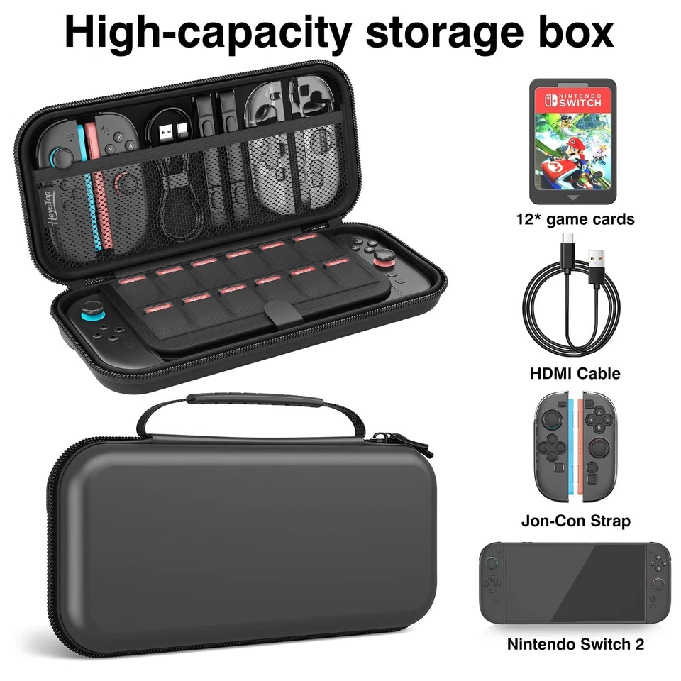 HEYSTOP Tasche mit Nintendo Switch 2,Switch 2 Tragetasche Hülle Protective Carrying Case