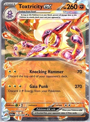 Toxtricity ex 100/182 SV04: Paradox Rift - Pokemon Card - NM - Image 1 of 2