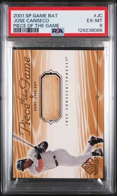 2001 SP Game Bat Edition - Piece of The Game Jose Canseco #JC (MEM) PSA 6 EX-MT - Image 1 of 2
