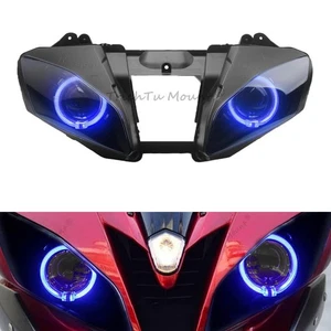 Customized Fully Headlight Assembly w/Blue Angel Eye For Yamaha YZF R6 2006-2007 - Picture 1 of 24