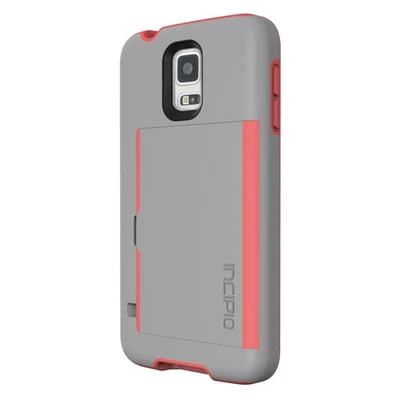 Incipio Stowaway for Samsung Galaxy S5 - Gray/Neon Orange - Image 1 of 4