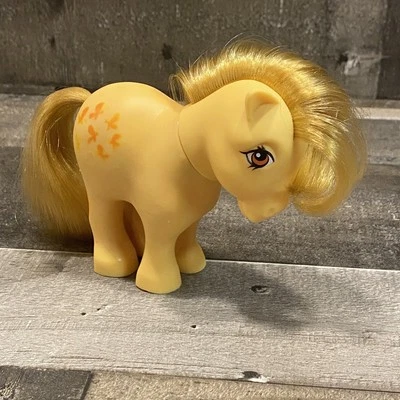 My Little Pony 1982 G1 复古 Butterscotch 小马专利 PND MLP 橙色蝴蝶 — 第 1/4 张图片