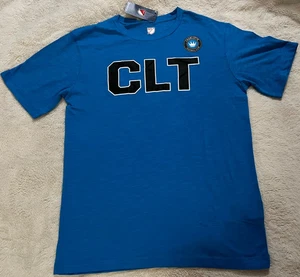 MLS Charlotte FC Blue Team Short Sleve Shirt Adult Medium T-Shirt NWT - Picture 1 of 4