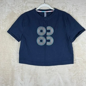 Sweaty Betty After Class dunkelblau kurz geschnitten Grafik Sweatshirt Damengröße Small - Bild 1 von 10