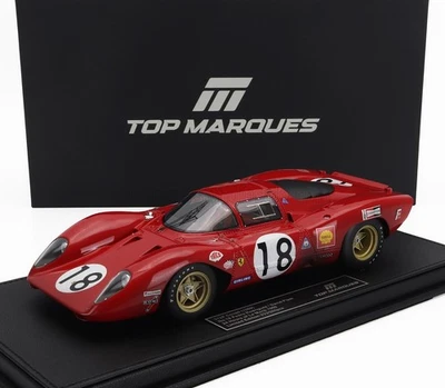 Top Marques FERRARI 312P 3.0L V12 COUPE 24h LE MANS 1969 #18 Dirty 1/18 LE500 - Image 1 of 4