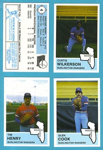 Set squadra Fritsch Midwest League 1982 Burlington Rangers - Foto 1 di 1