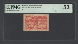 Austria 10 Heller 1921 PS119a About Uncirculated - Picture 1 of 2