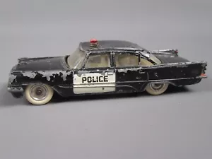 B668 Vintage 1960 Dinky 258 UK Desoto Fireflite Police Black 1:43 Meccano - Picture 1 of 9