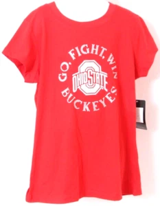 NEW Ohio State University Buckeyes OSU Scarlet & Gray Red SS Tee T-Shirt Youth L - Picture 1 of 9