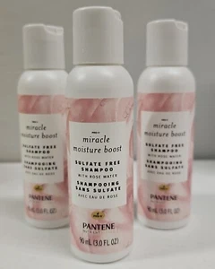 Lot of 3 Pro-V Miracle Moisture Boost Sulfate Free Shampoo -w- Rose Water, 3 oz - Picture 1 of 1