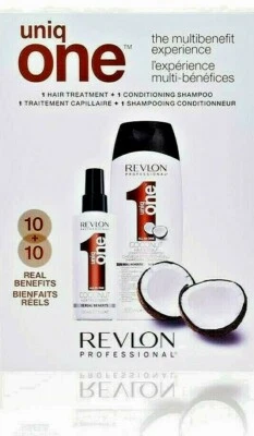 REVLON PROFESSIONAL Uniq One Coconut shampoo 300ml + Conditioner 150ml  2 bottle - Image 1 of 3