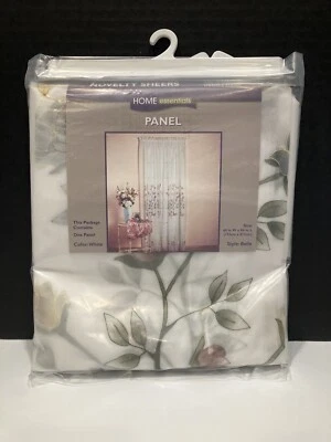 Home Essentials Panel Curtains Belle White 60” x 84” NOS - Image 1 of 4