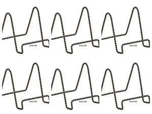 (6) - SMALL 3" - BLACK DoubleTwisted Wire Plate Photo Display Stand - LOT OF 6 - Picture 1 of 2