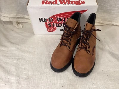 Botines RED WING Hechos en EE. UU. 4450 Marrón Puntera de Acero NUEVOS en Caja Nuevos en Caja Foto 1 de 4