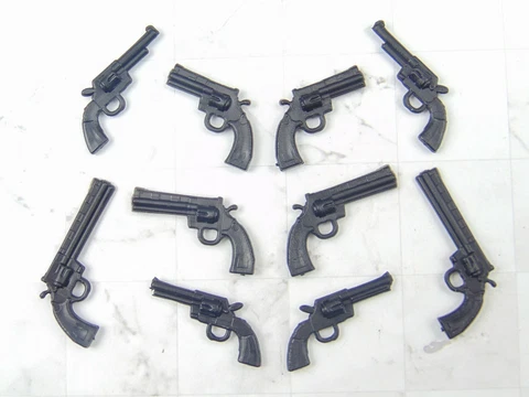 Custom Weapons 1:12 Scale 6" Figures 10 PC  Revolver Pistol Handgun Arsenal LOT Cover