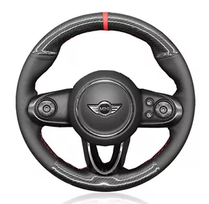 Hand-Stitched Gloss Carbon Fiber Steering Wheel Wrap for BMW Mini Cooper F54 ... - Picture 1 of 8