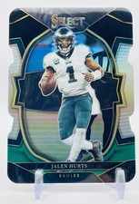 2022 Panini Select - Concourse Black and Green Prizm Die-Cut #79 Jalen Hurts