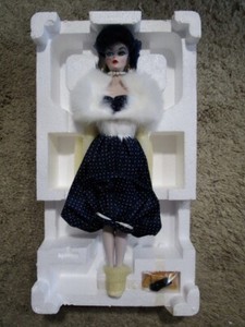 Porcelain  Barbie  -  Gay Parisienne  -  Collector's Item  In Box 