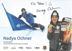 NADYA OCHNER (ITA) - SNOWBOARD;Olympiasieger; Weltmeister; orig.Autogramm - Bild 1 von 1