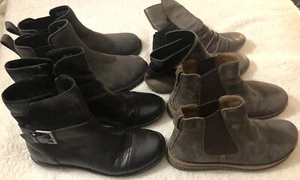 4 Paar Born Damen Größe 9 M Leder Chelsea niedriger Reißverschluss Stiefel knöchelrein - Bild 1 von 3